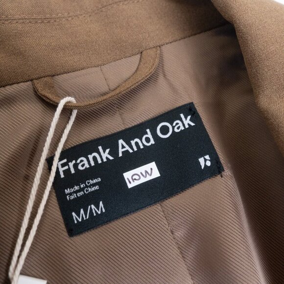 Frank and Oak The Relaxed Single Breasted Blazer Medium Brown - Picture 4 of 16